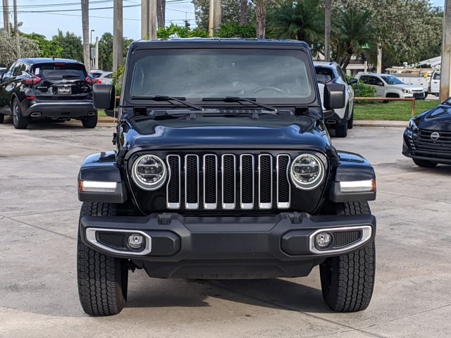 Used 2022 Jeep Wrangler Unlimited Sahara with VIN 1C4HJXEM5NW245255 for sale in Pembroke Pines, FL