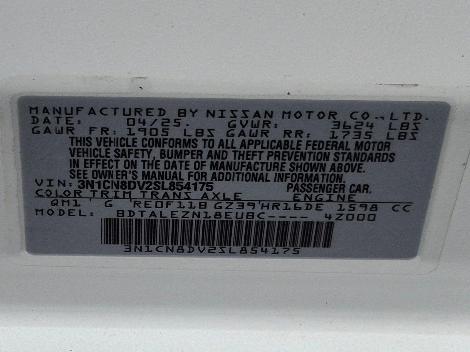 2025 Nissan Versa Sedan S - Photo 24