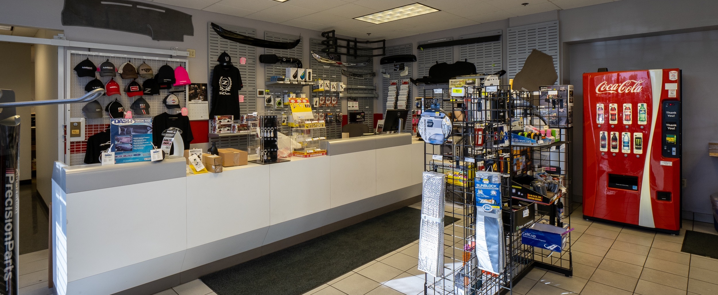 Interior view of AutoNation Nissan Tempe Parts Department