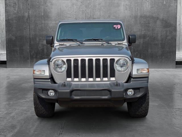 Used 2019 Jeep Wrangler Unlimited Sport S with VIN 1C4HJXDN1KW593575 for sale in Canton, OH