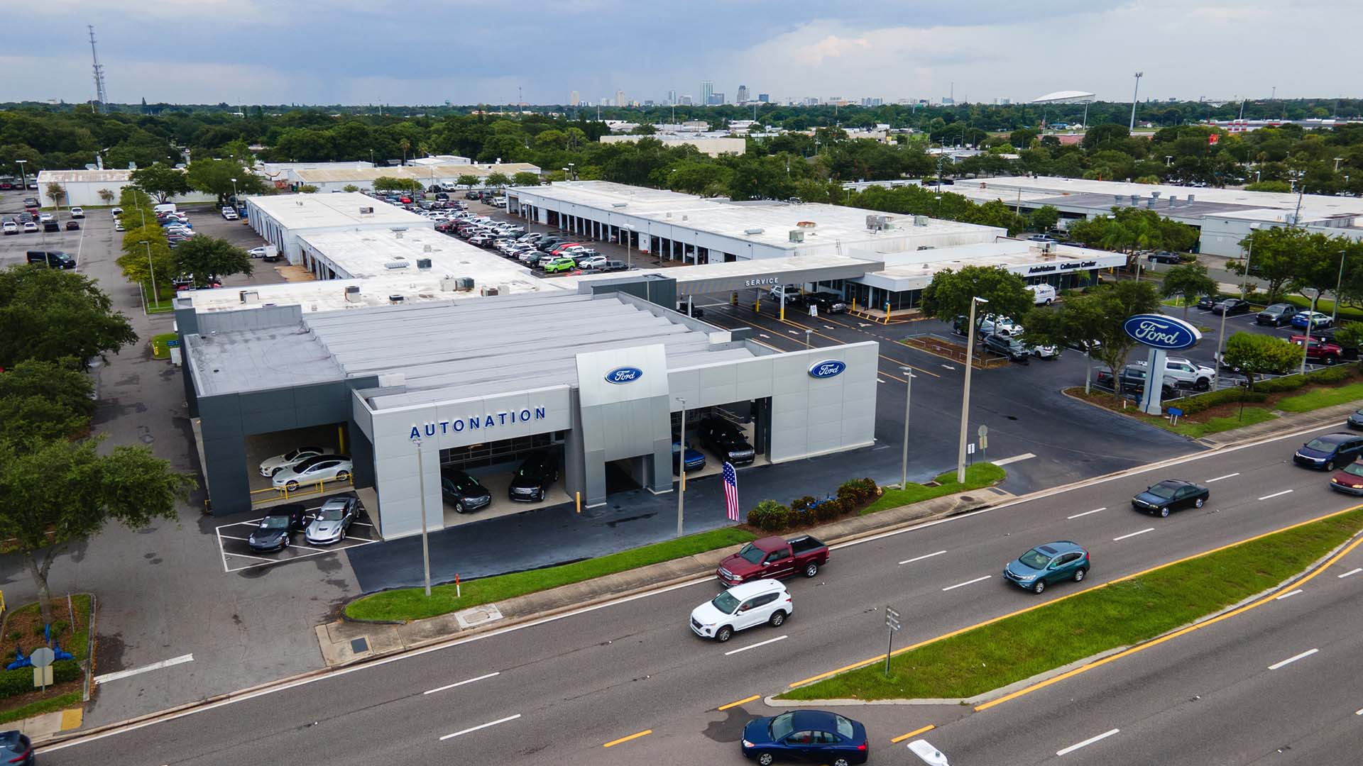 Aerial view of AutoNation Ford St. Petersburg