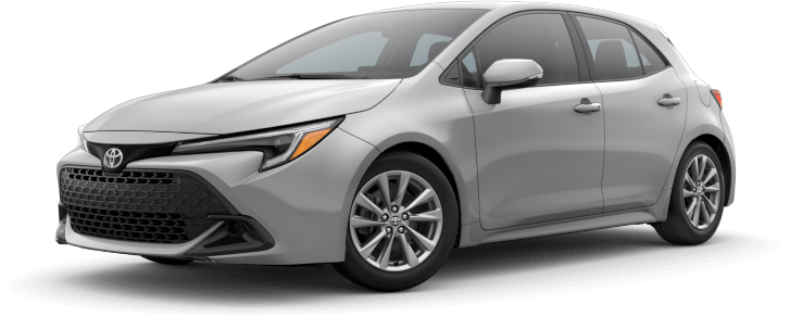 Toyota Corolla Hatchback in Classic Silver Metallic Toyota Corolla in Classic Silver Metallic
