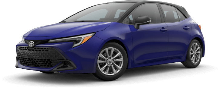Toyota Corolla Hatchback in Blue Crush Metallic with Midnight Black Metallic roof Toyota Corolla Hatchback in Blue Crush Metallic with Midnight Black Metallic roof