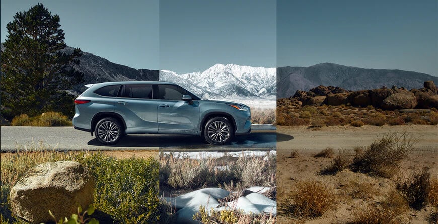 2021 Toyota Highlander rear cross traffic alert graphic