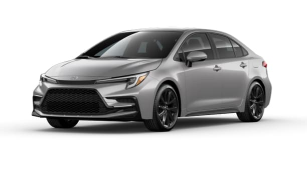 Learn about the 2025 Corolla exterior color options 2025 Corolla in Classic Silver Metallic with Midnight Black roof