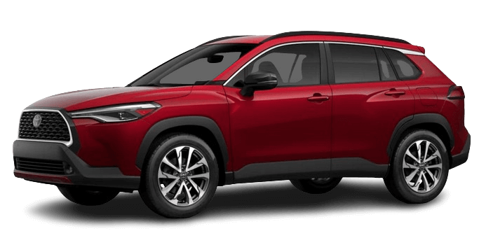Learn about the 2025 Toyota Corolla Cross exterior color options 2025 Toyota Corolla Cross in Soul Red Crystal