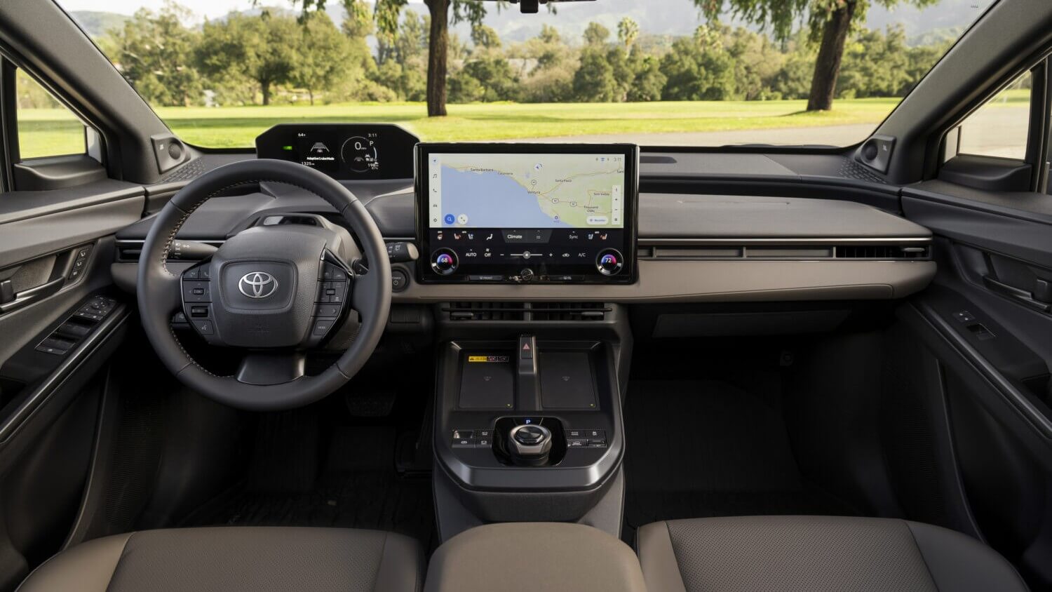 Interior of Toyota bZ Woodland