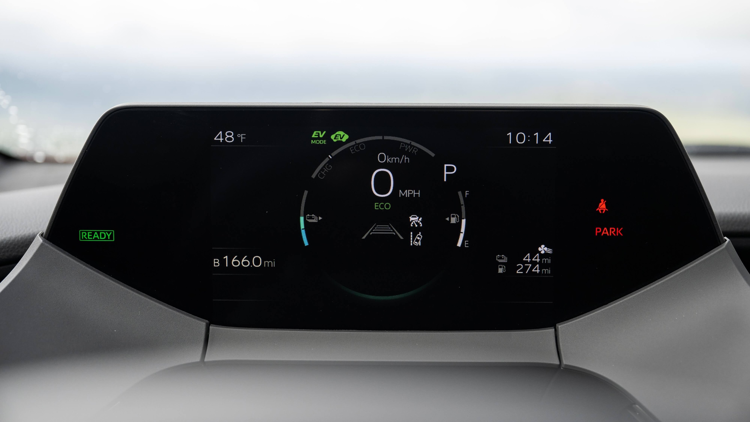 Learn about the Toyota Prius Plug-In Hybrid Toyota Prius Plug-In Hybrid center console screen