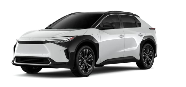 Learn about the 2025 bZ4X exterior color options 2025 bZ4X in Wind Chill Pearl Black Roof