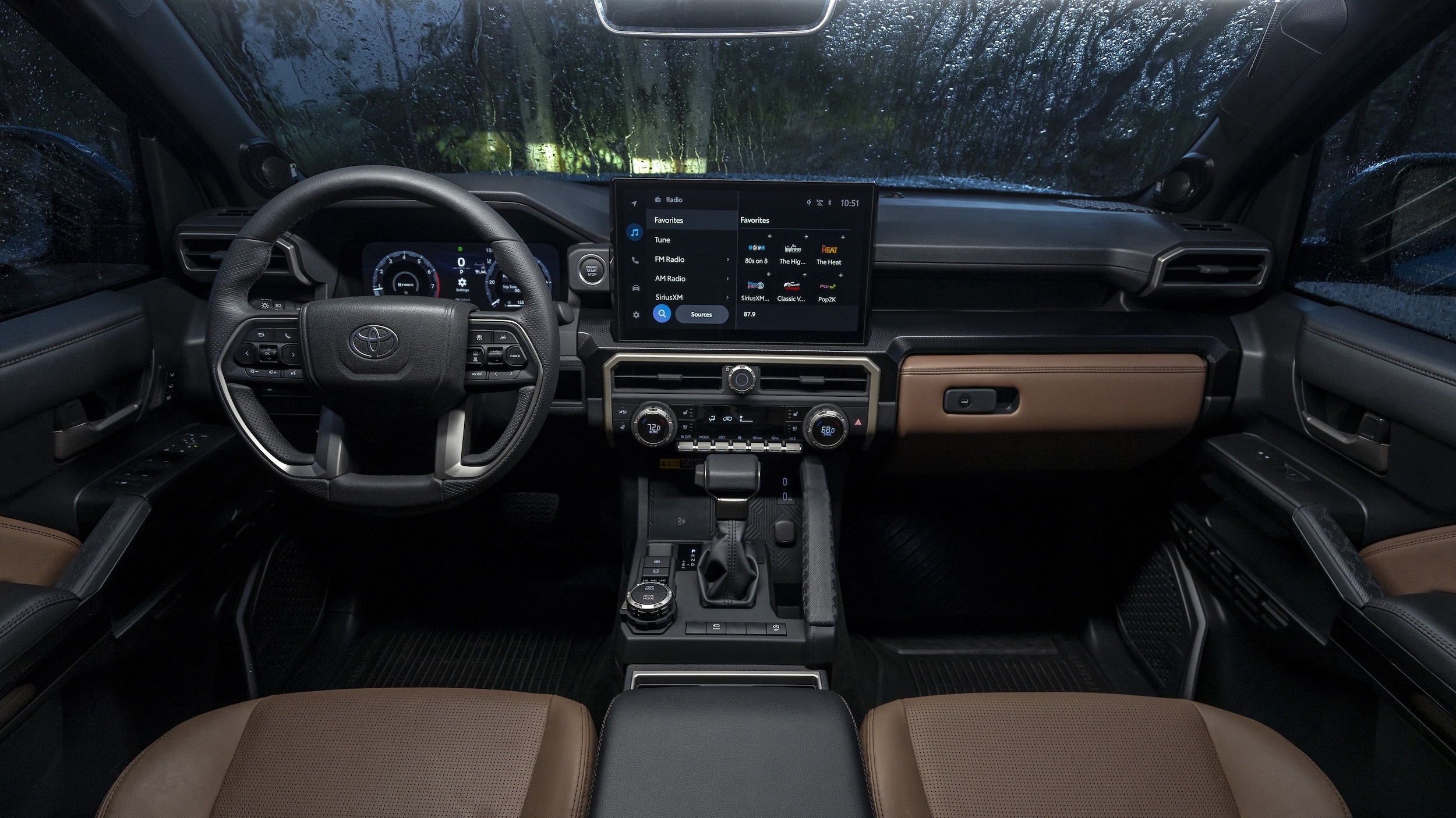 Interior%201(1).jpg The steering wheel, center console, and dashboard of a Toyota 4Runner
