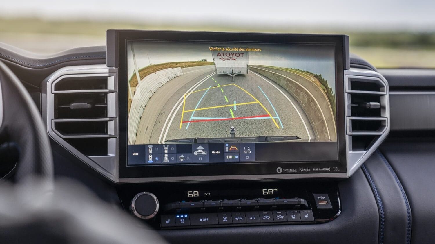 Infotainment system featuring backup cam
