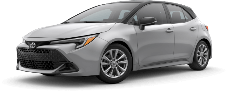 Toyota Corolla Hatchback in Classic Silver Metallic with Midnight Black Metallic roof Toyota Corolla Hatchback in Classic Silver Metallic with Midnight Black Metallic roo