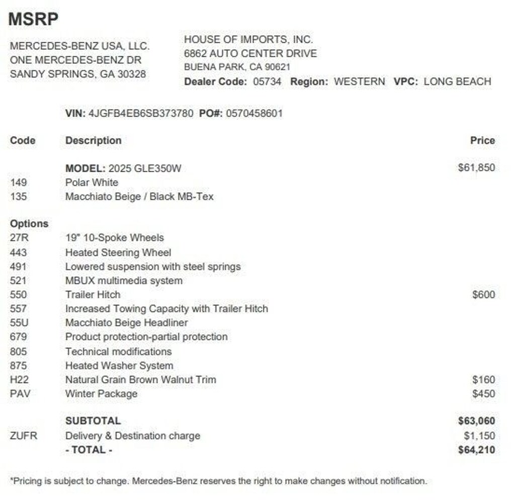 Used 2025 Mercedes-Benz GLE 350 SUV