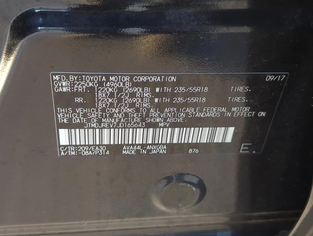 Certified 2018 Toyota RAV4 Hybrid Limited SUV