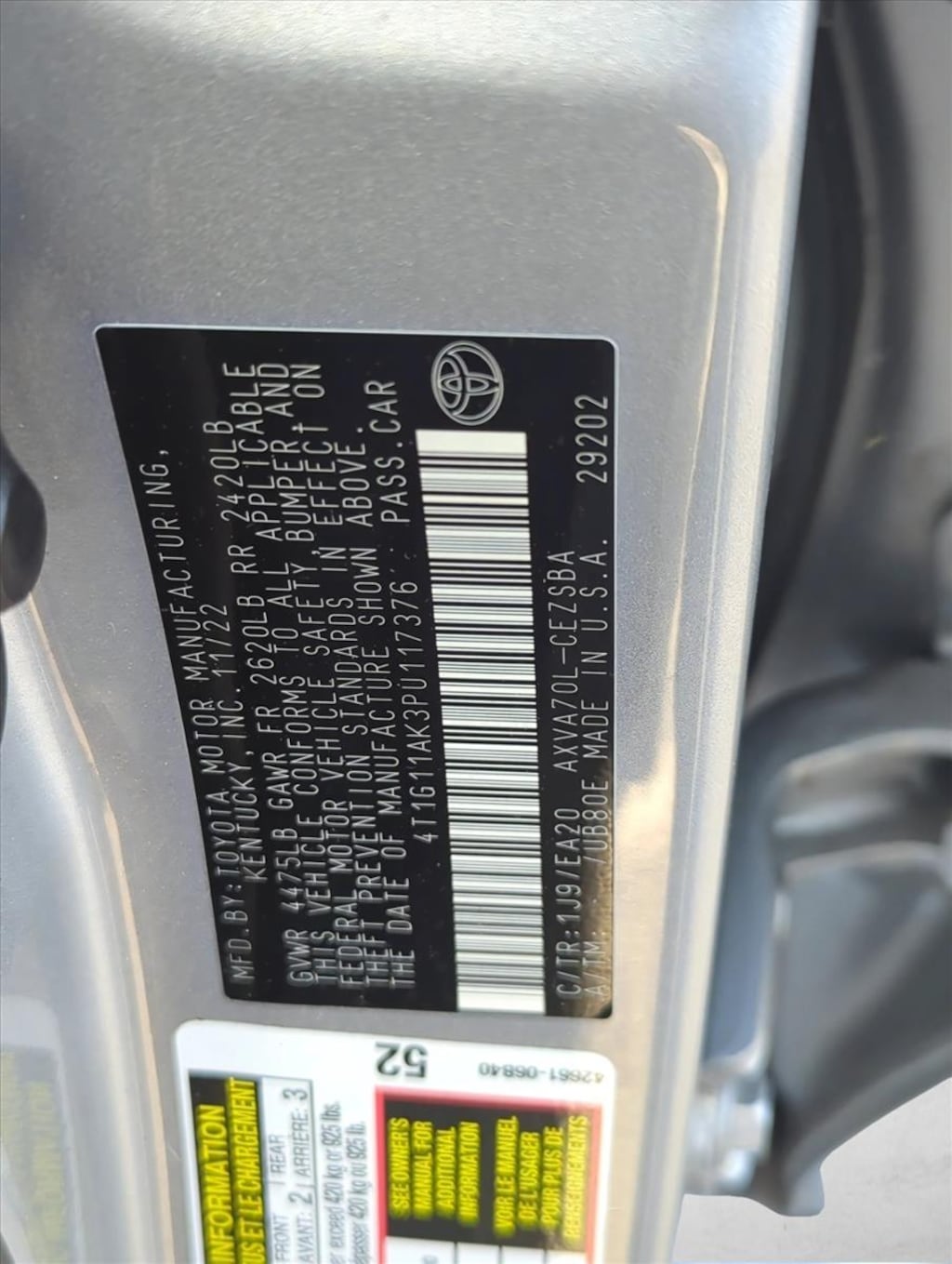 Certified 2023 Toyota Camry SE Sedan