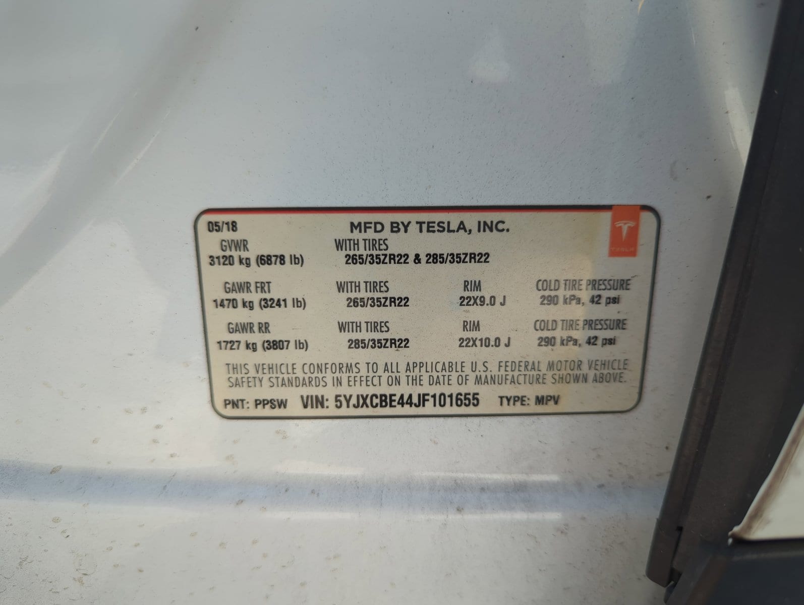 Used 2018 Tesla Model X P100D with VIN 5YJXCBE44JF101655 for sale in Fort Myers, FL