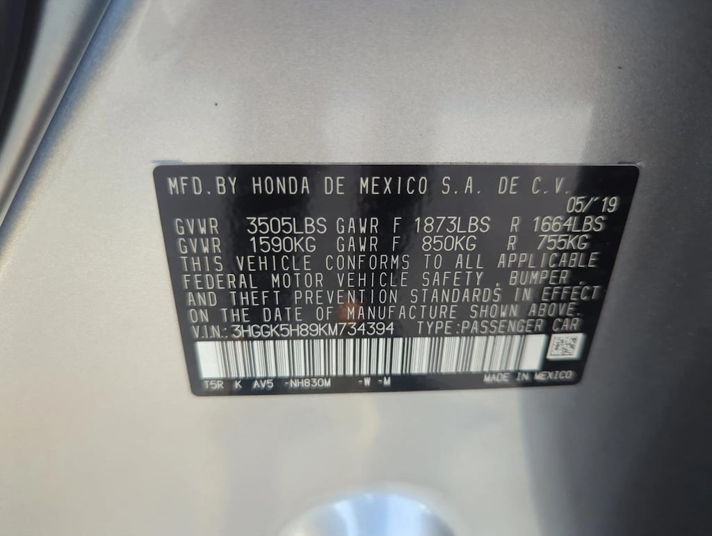 Used 2019 Honda Fit EX Hatchback