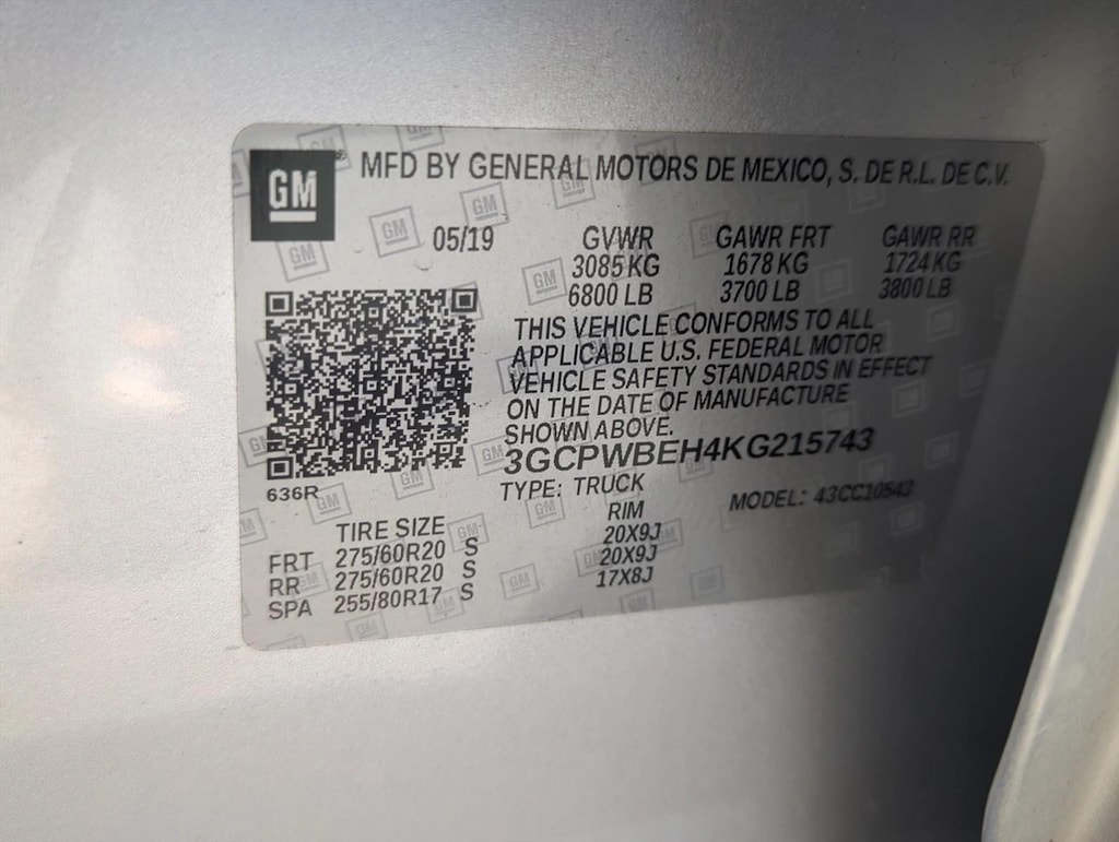 Used 2019 Chevrolet Silverado 1500 Silverado Custom Truck Crew Cab