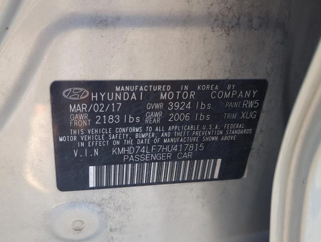 Used 2017 Hyundai Elantra SE Sedan
