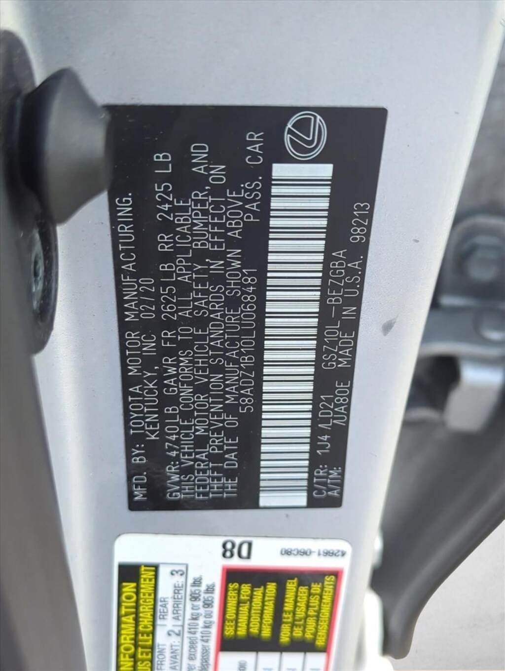 Used 2020 Lexus ES 350 Sedan