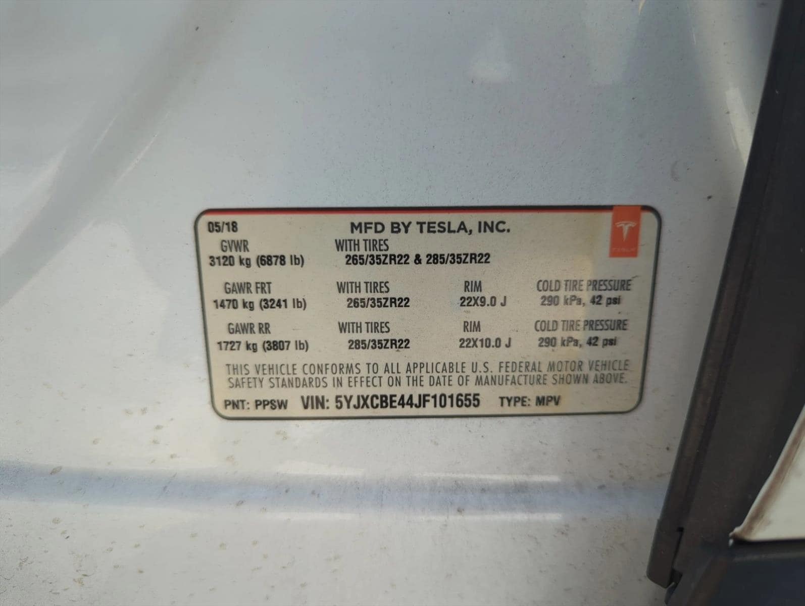 Used 2018 Tesla Model X P100D with VIN 5YJXCBE44JF101655 for sale in Fort Myers, FL