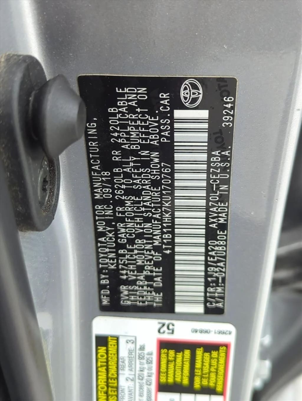 Used 2019 Toyota Camry SE Sedan