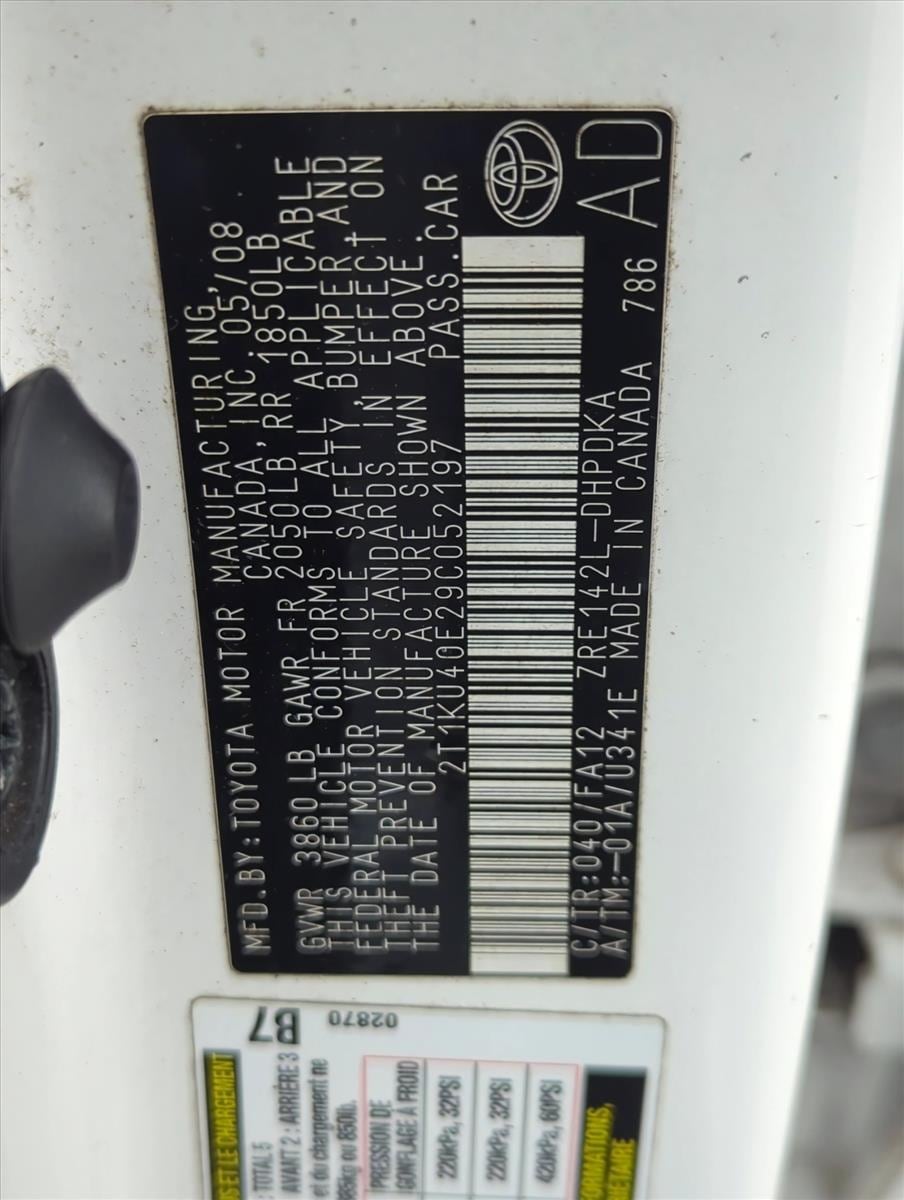 Used 2009 Toyota Matrix Base with VIN 2T1KU40E29C052197 for sale in Fort Myers, FL