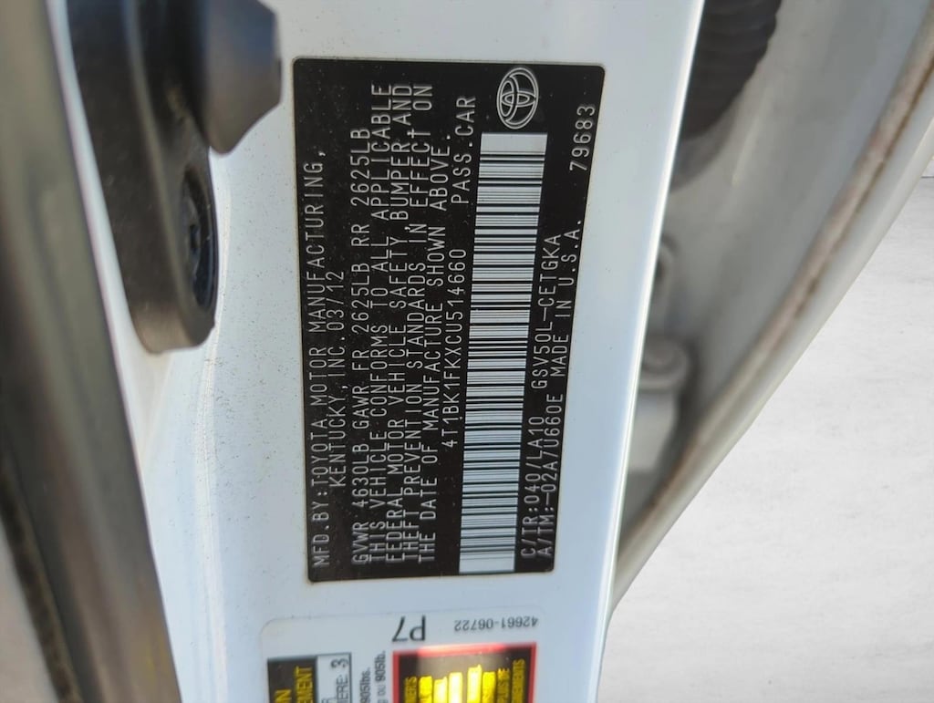 Used 2012 Toyota Camry XLE V6 Sedan