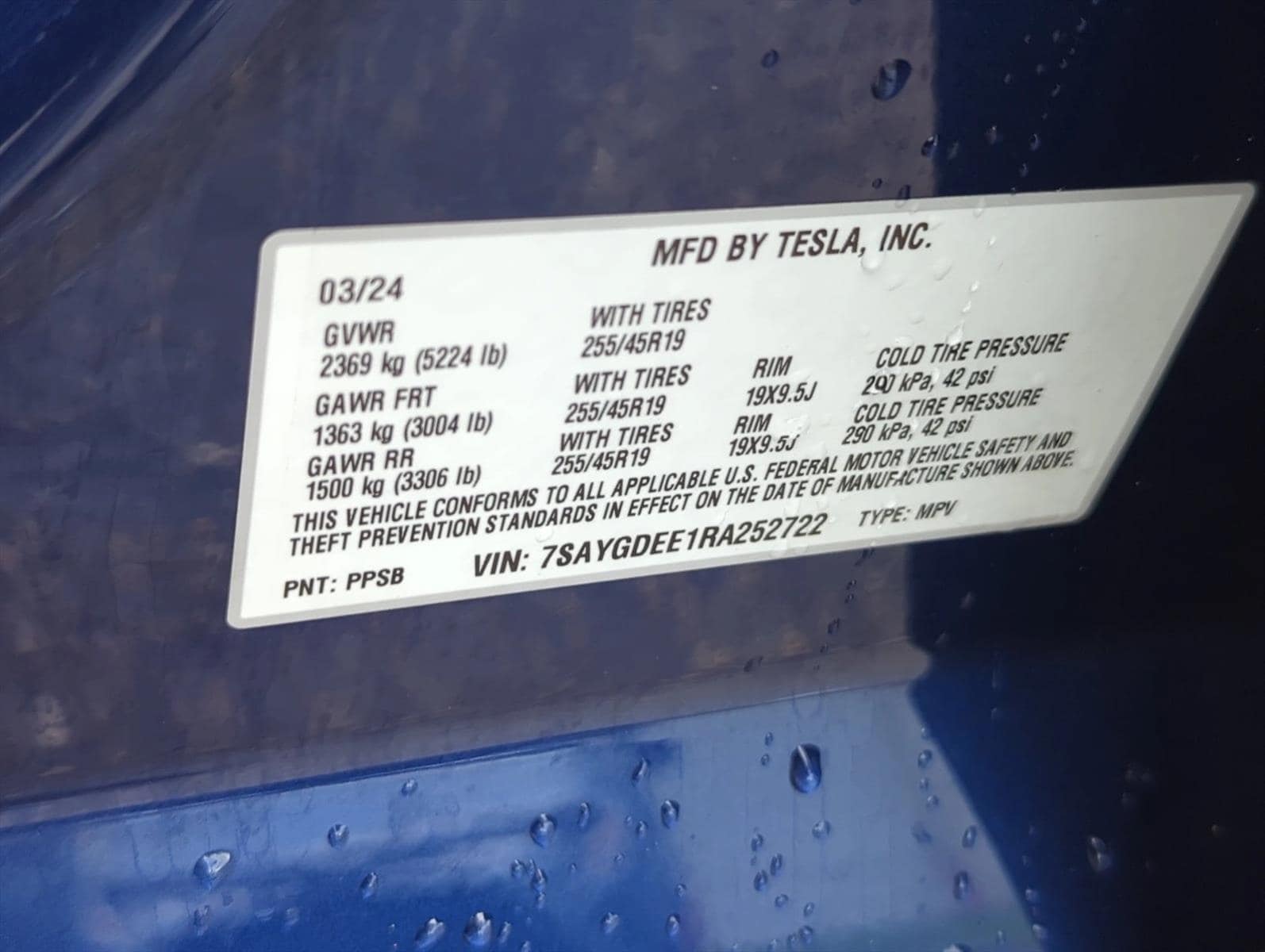 Used 2024 Tesla Model Y Long Range with VIN 7SAYGDEE1RA252722 for sale in Fort Myers, FL