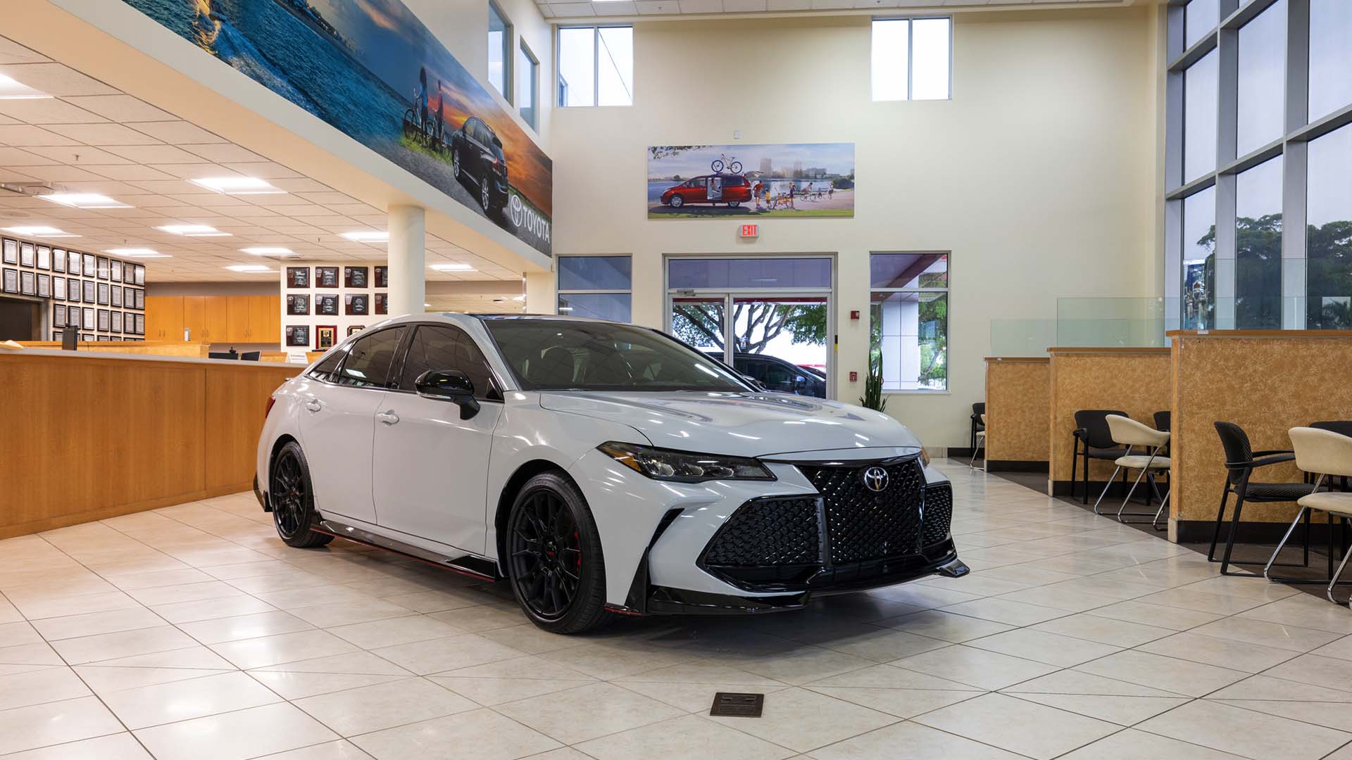View of the showroom at AutoNation Toyota Fort Myers