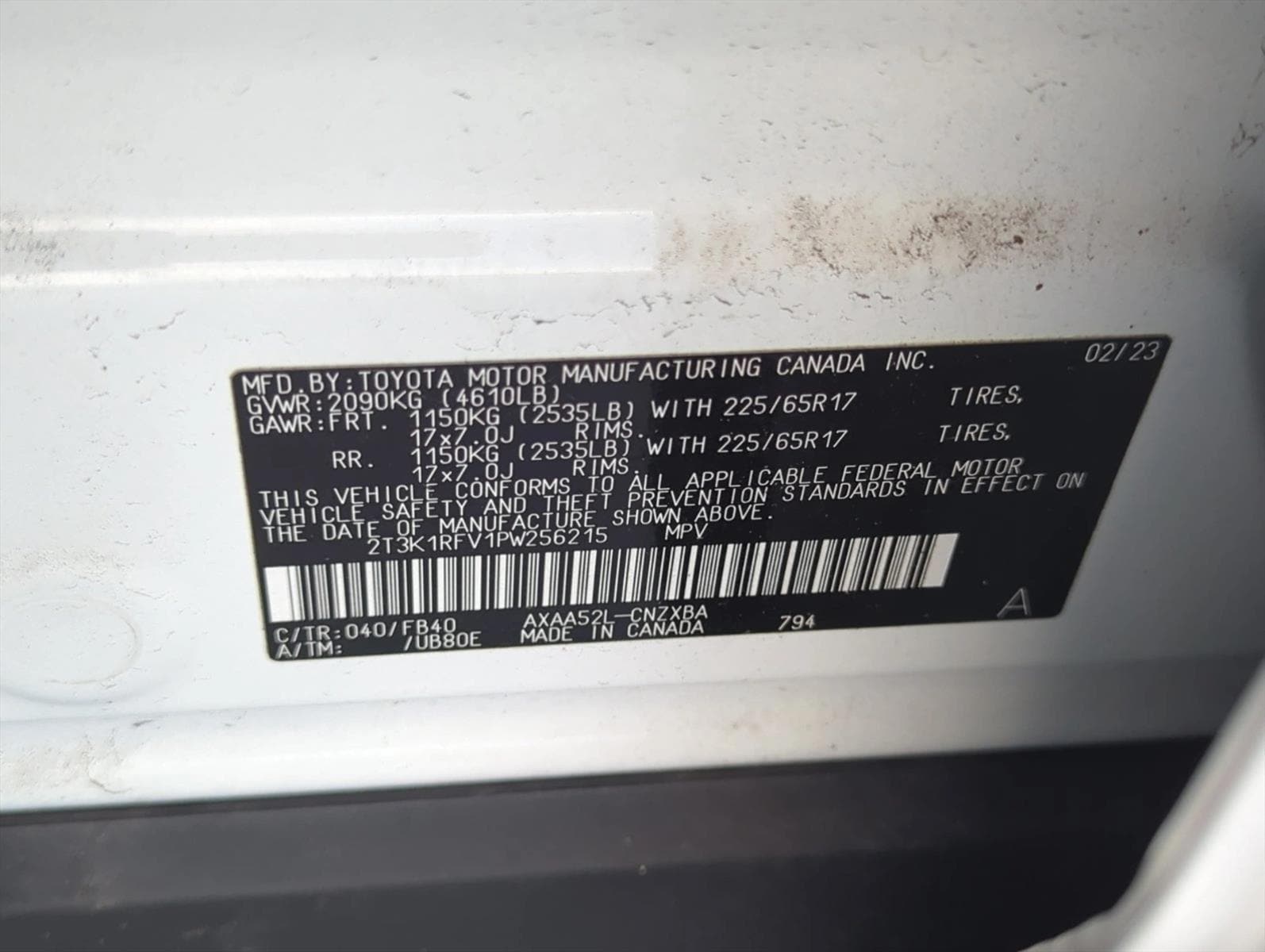 2T3K1RFV1PW256215