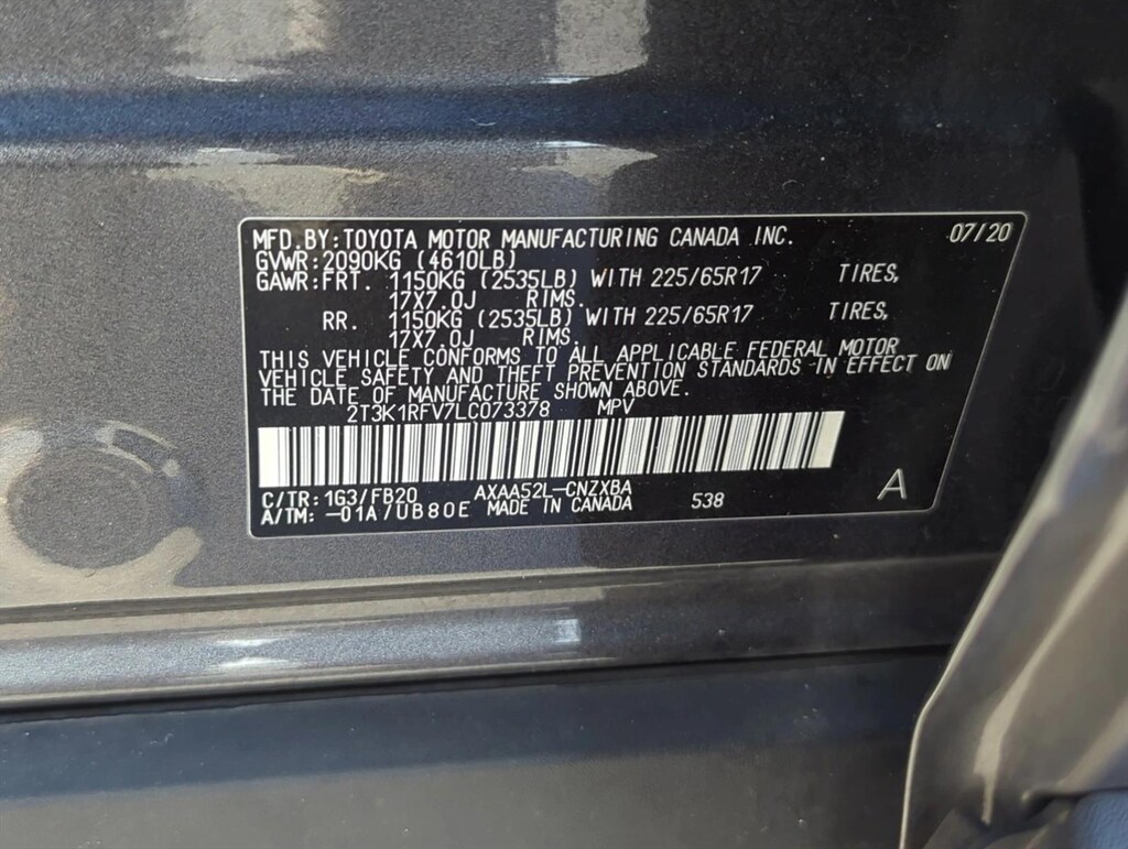 Used 2020 Toyota RAV4 LE SUV