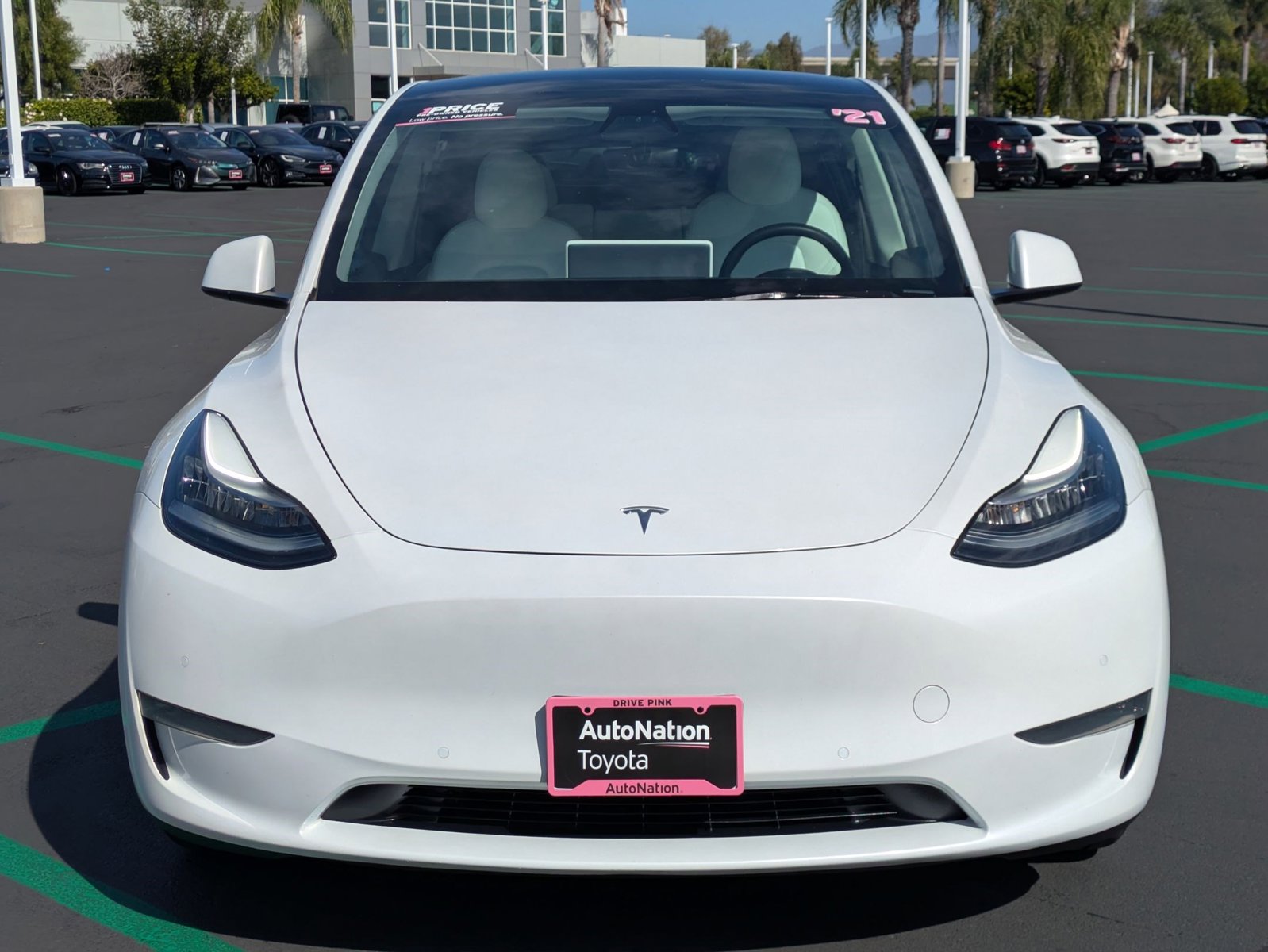 Used 2021 Tesla Model Y Long Range with VIN 5YJYGDEE9MF098298 for sale in Irvine, CA