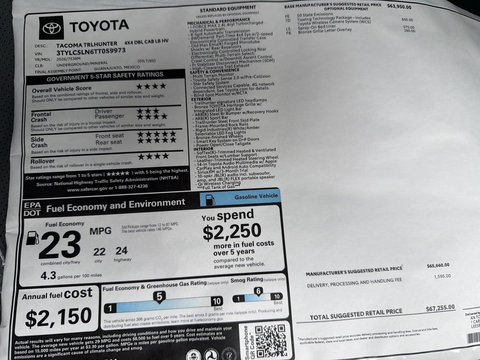 2026 Toyota Tacoma Trailhunter - Photo 23