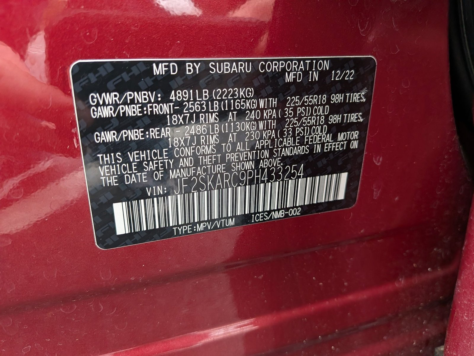 2023 SUBARU FORESTER - Image 15