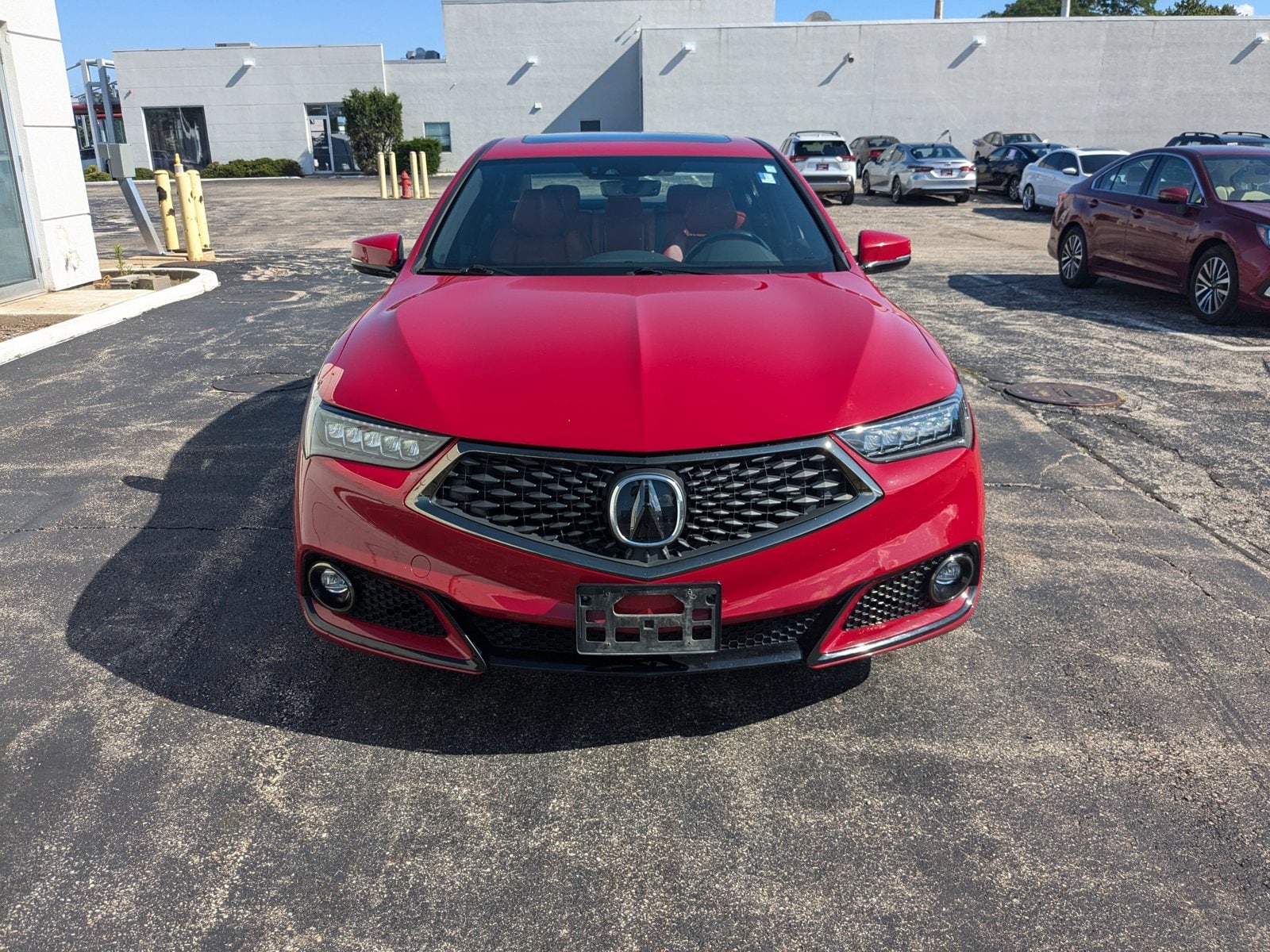 Used 2019 Acura TLX Technology & A-Spec Pack RED with VIN 19UUB1F62KA004577 for sale in Libertyville, IL