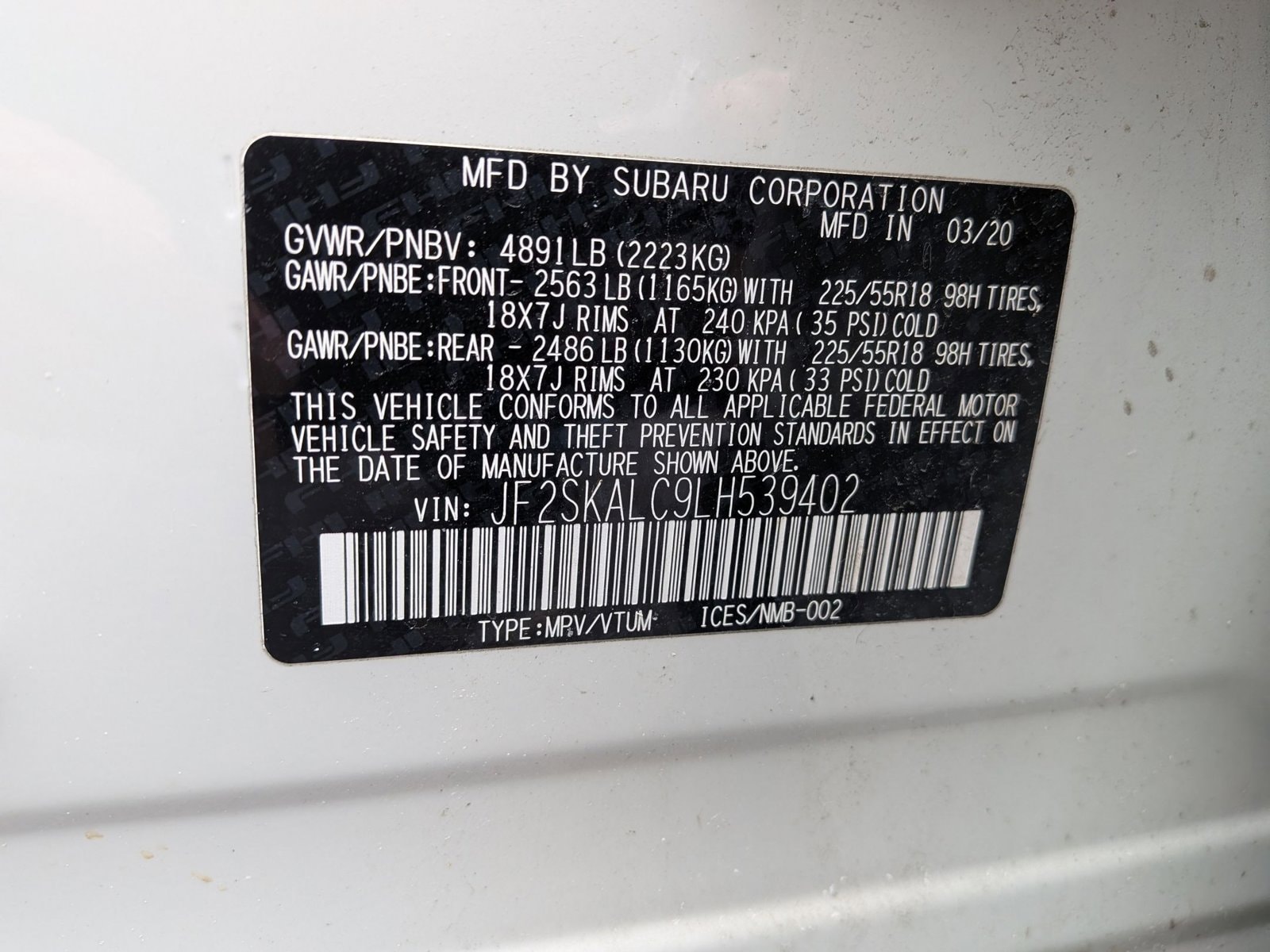 2020 SUBARU FORESTER - Image 15