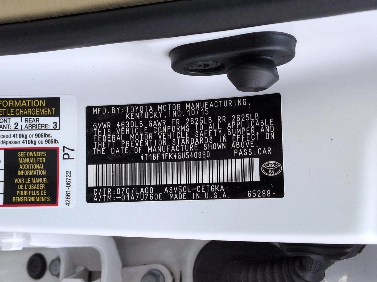 2016 TOYOTA CAMRY - Image 26