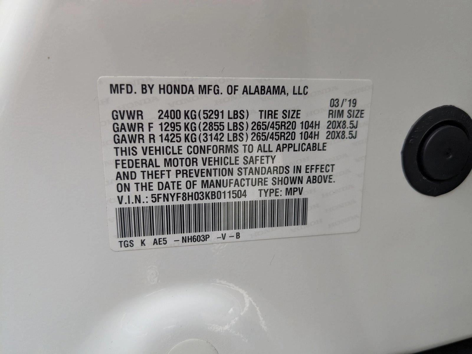 2019 HONDA PASSPORT - Image 26