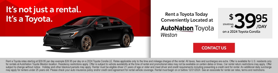 Schedule Service at Toyota Weston | AutoNation Toyota Weston