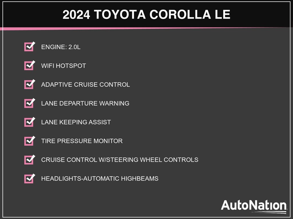 Certified 2024 Toyota Corolla LE Sedan