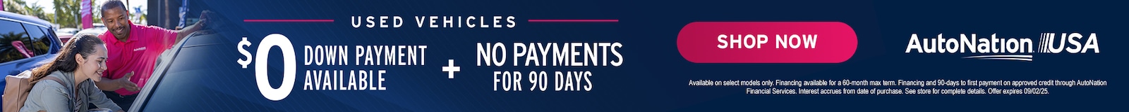 $0 Down, No Payments for 90 Days Campaign