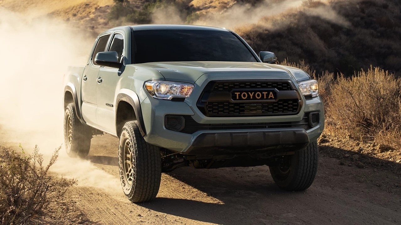 Research 2023 Toyota Tacoma Trim Levels Image of an Toyota Tacoma Truck