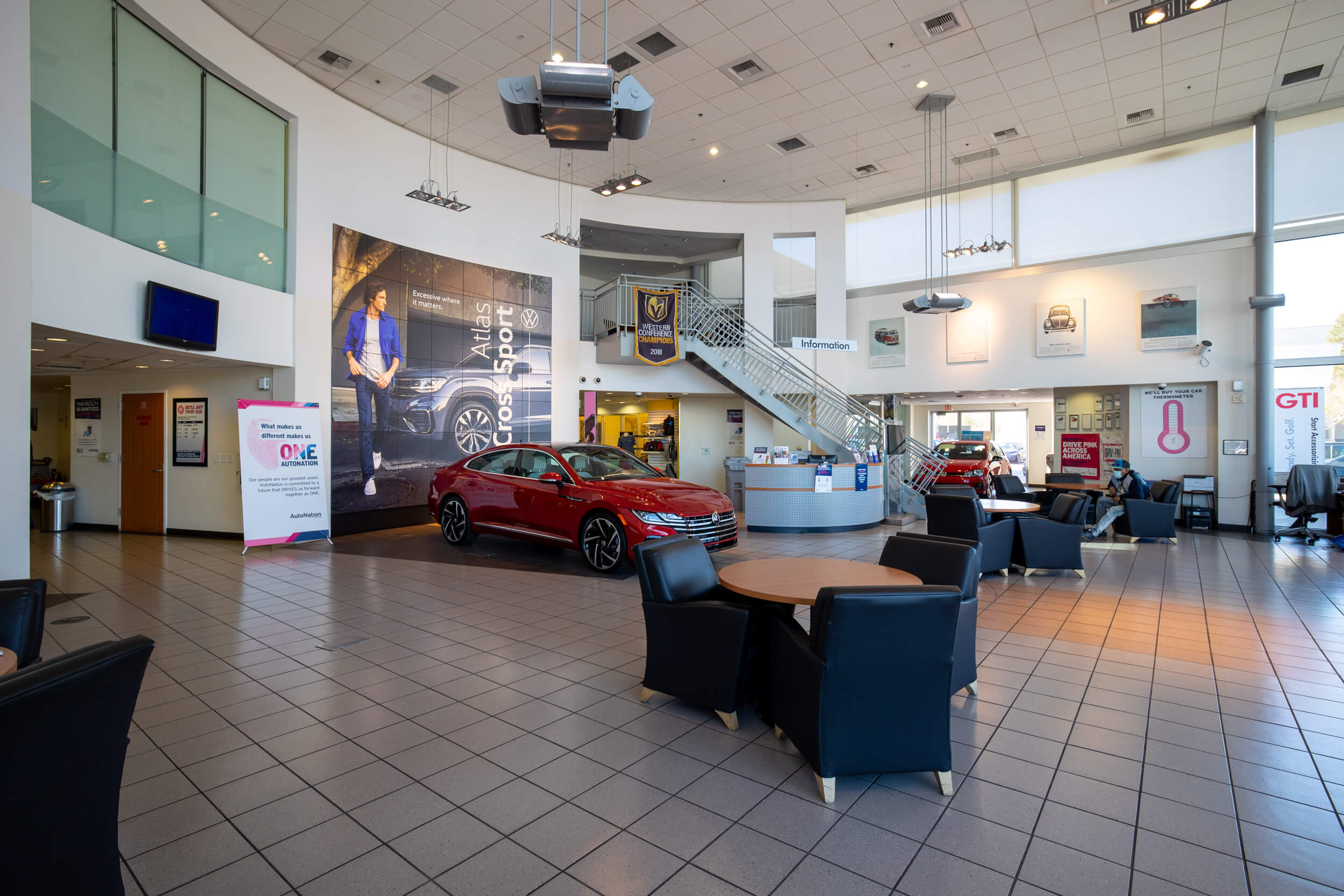 Interior view of AutoNation Volkswagen Las Vegas show room