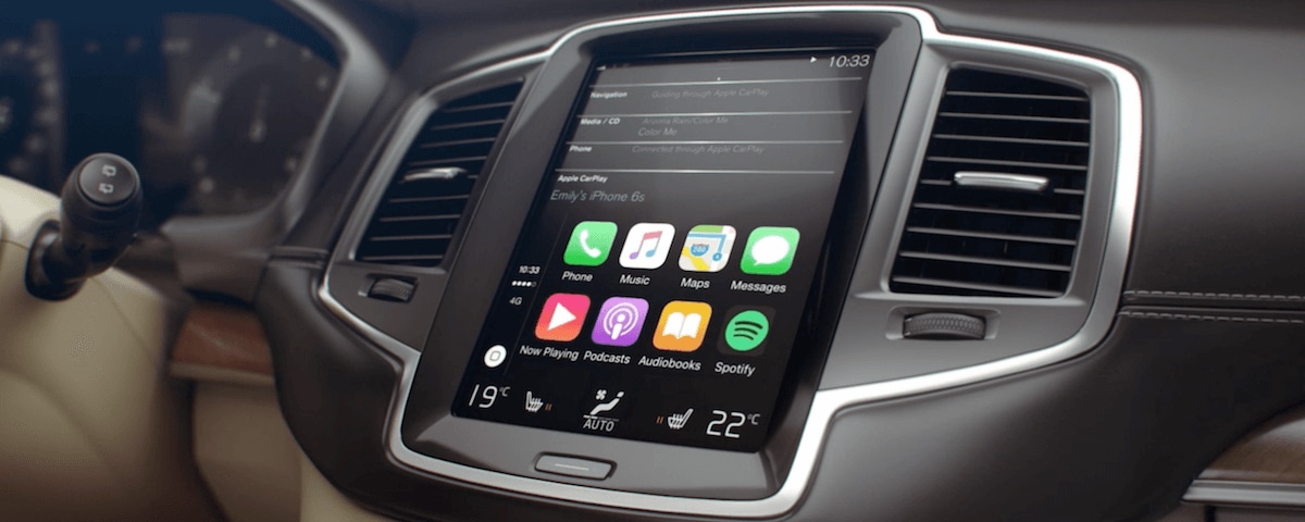 Apple CarPlay on Volvo dashboard