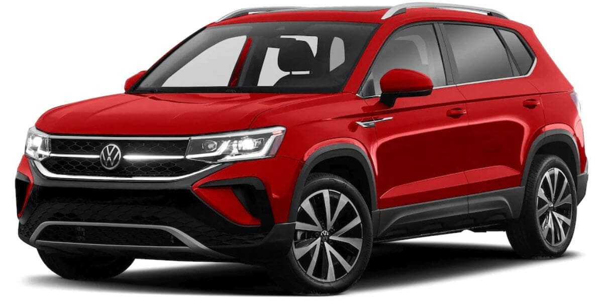 2022 VW Taos in Kings Red Metallic