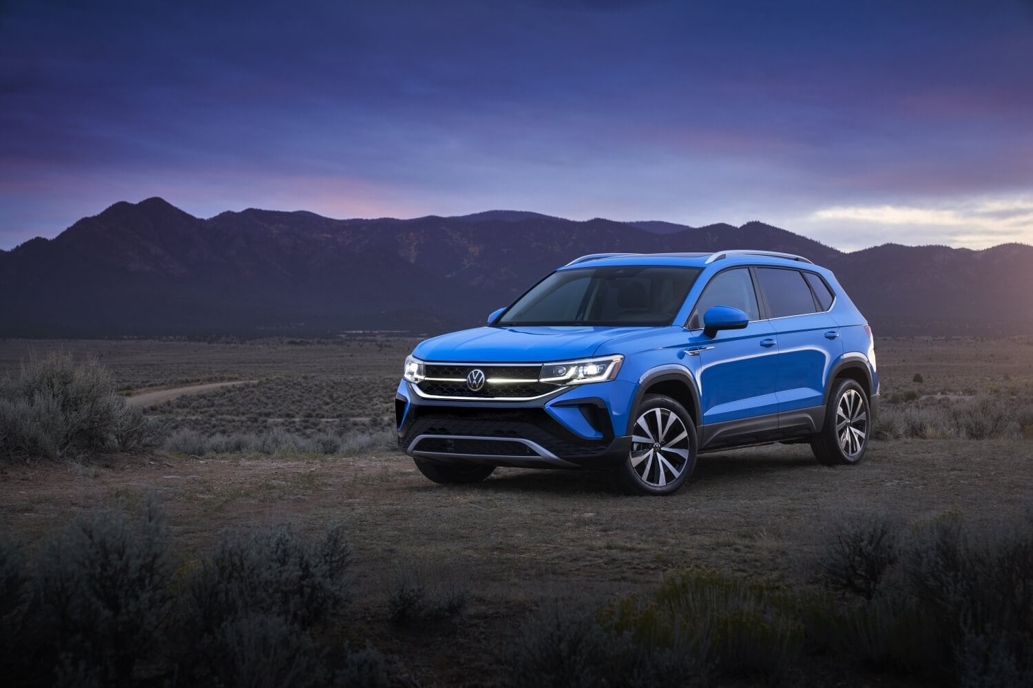 2023 VW Taos in Cornflower Blue Metallic