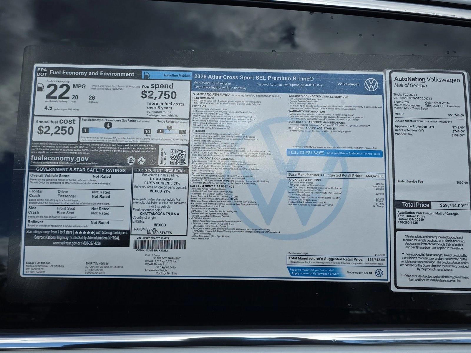 2026 Volkswagen Atlas Cross Sport SEL Premium R-LINE - Photo 15