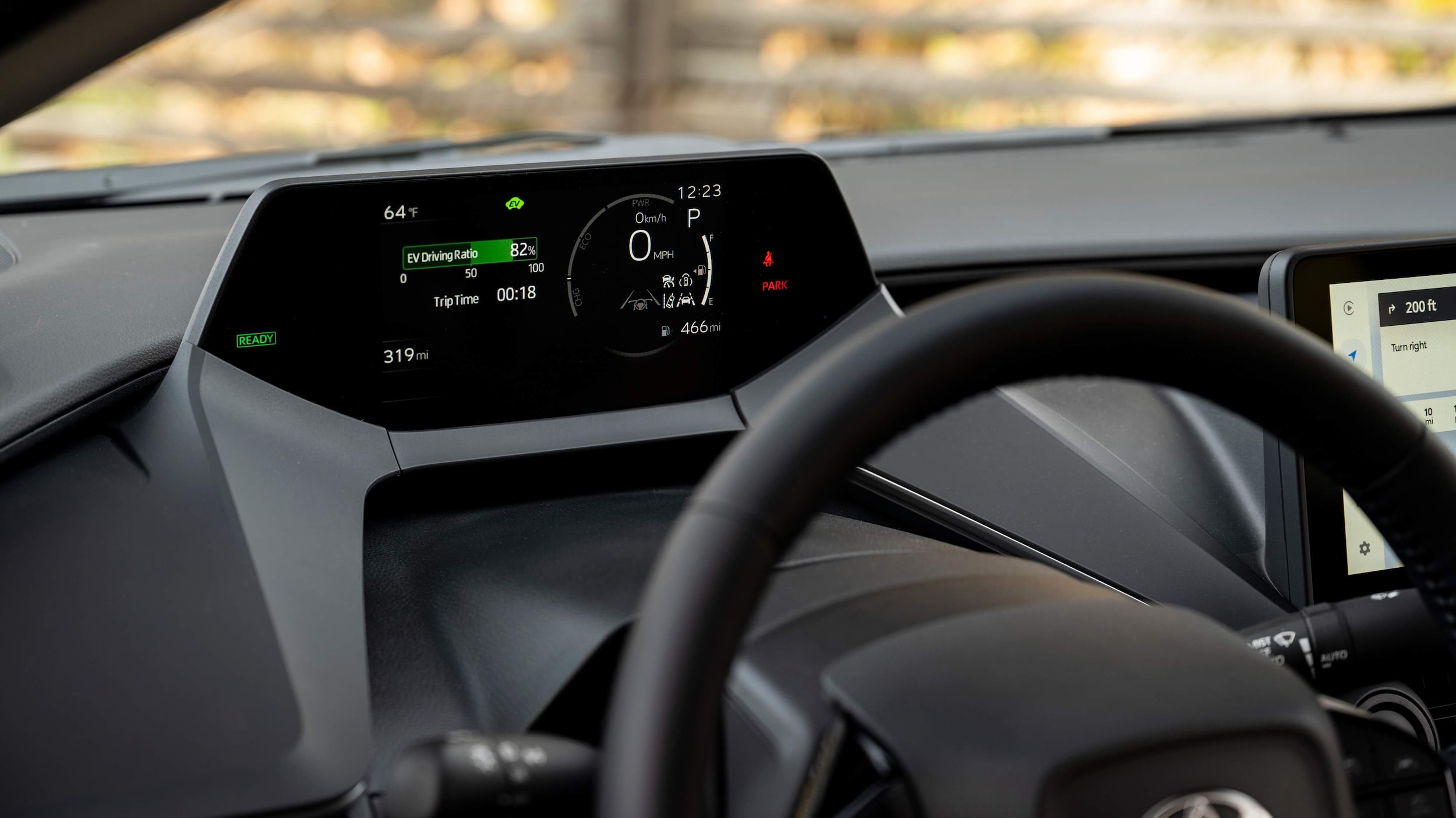 Interior shot of Toyota Prius