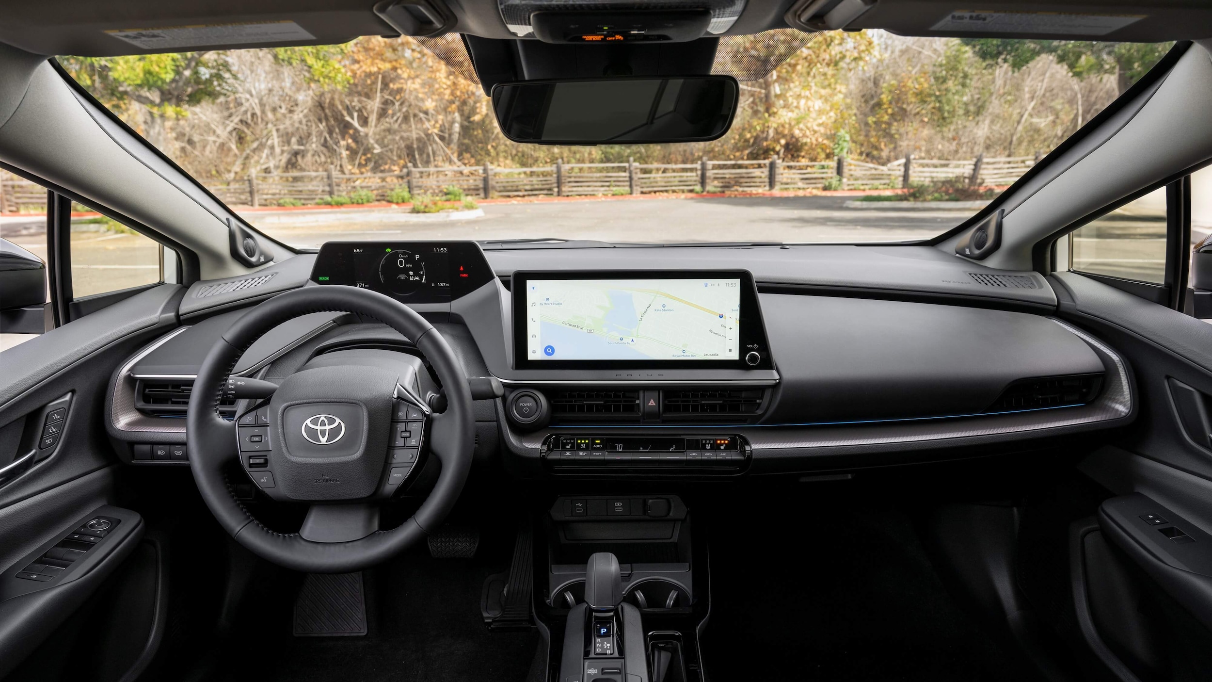 Interior shot of Toyota Prius